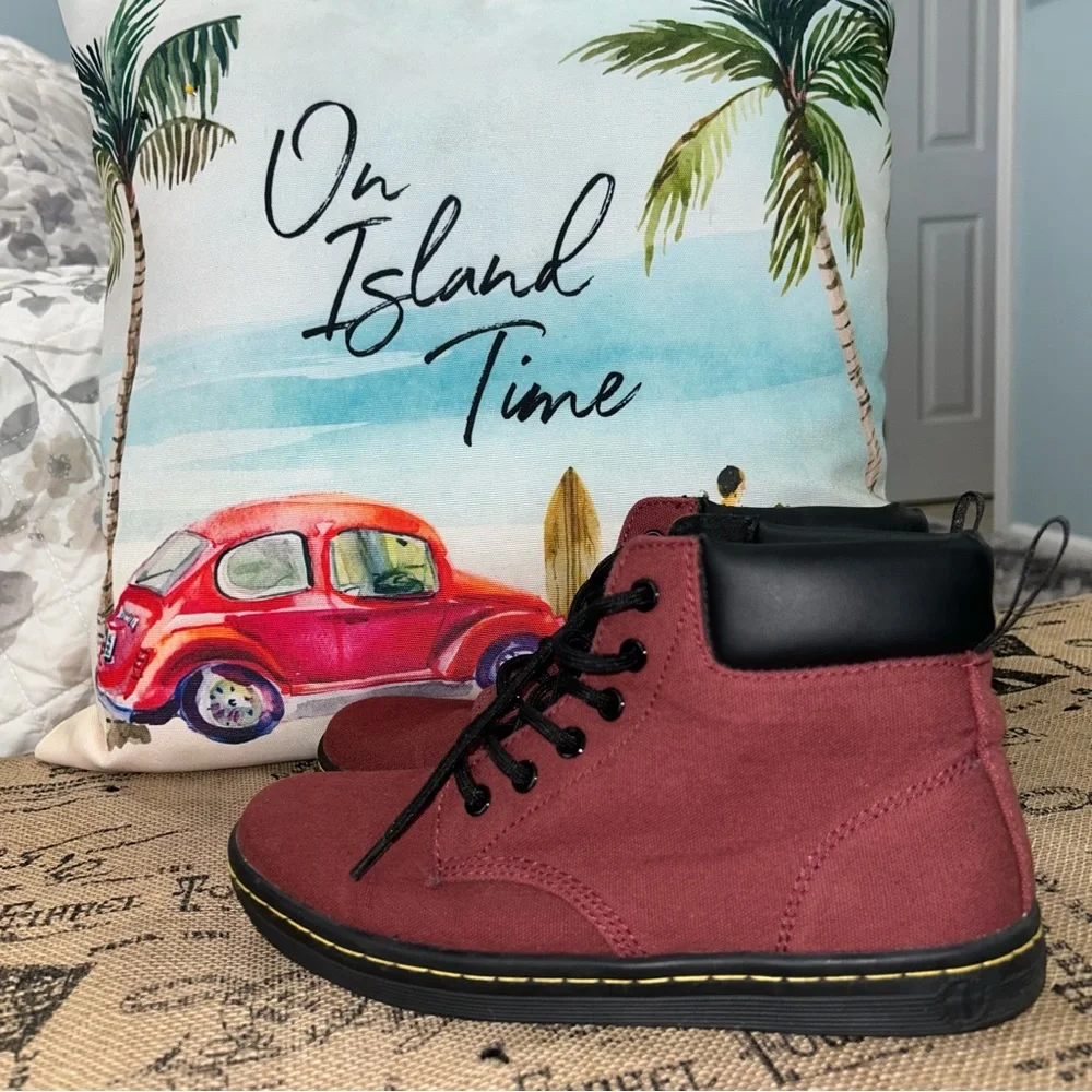 Dr. Martens Burgundy Sneakers - Picture 2 of 12
